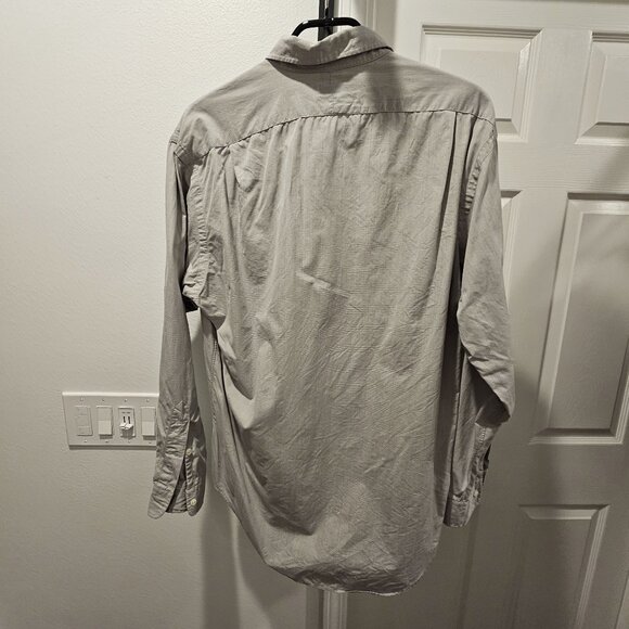 Ralph Lauren Long Sleeve Grey Botton Down Shirt Marlowe Cotton Medium - Picture 5 of 9